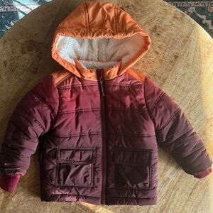 Orange Maroon Ombré Puffer Jacket || Cat & Jack